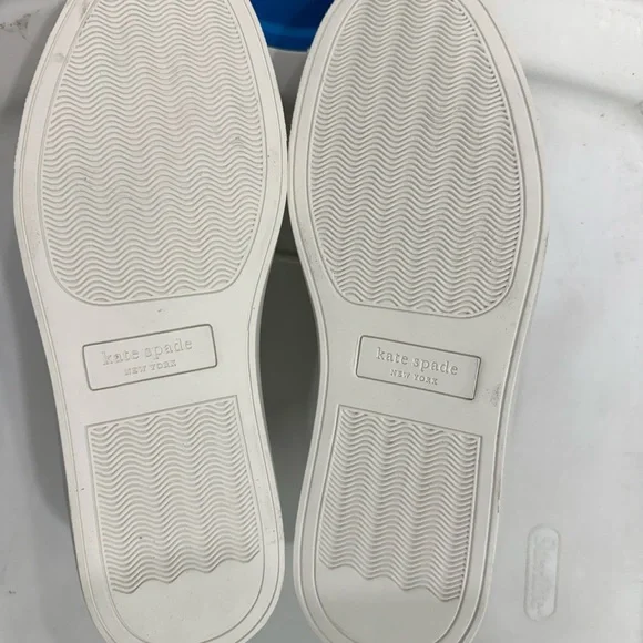 NWOT Kate Spade White Sneakers with Pink Heart Accent - Picture 6 of 6